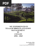 My Experiences in Tea and Rubber Plantation Management in Ceylon