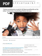 Existe Actualmente Un Patrón de Hipersexualización en Las Niñas - PDF