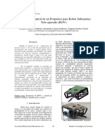 Modelado y Control de Un Propulsor para Robot Submarino Tele-Operado (ROV)