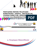 Penyiapan Materi Pelatihan Konstruksi