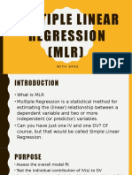 Multiple Linear Regression (MLR)