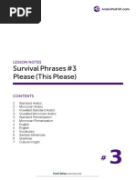 Survival Phrases #3 Please (This Please) : Lesson Notes