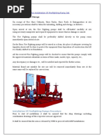 Method Statement For Installation of Firefighting Pump Set