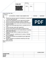 Installation of Underground Drainage Piping: Checklist