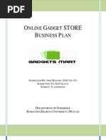 Online Gadget Store Plan