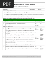 Checklist For Cohort Studies