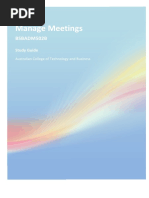 BSBADM502B Manage Meetings Study Guide