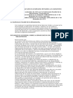 Declaración Universal Sobre La Erradicación Del Hambre y La Malnutrición