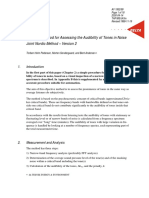 Objective Method For Assessing The Audibility of Tones in Noise Joint Nordic Method