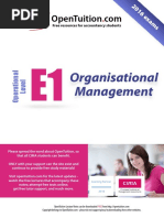 Cima E1 Notes Organisational Management