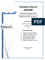 Homologación Inducos S.a.C