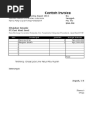 Contoh Invoice: Fakultas Teknik Universitas Indonesia Rama Aditya Syarif 081343956554