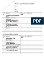 PFI Panel Erection Checklist