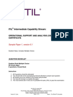 ITIL Intermediate Capability OSASample1 QUESTION BOOKLET v6.1