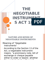 Negotiable Instruments