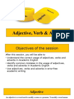 Adjectives, Verbs, Adverbs