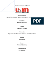 Importancia de La Matematica en La Vida Cotidiana