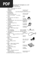 Mid Semester Genap Kelas 4 Bahasa Inggris