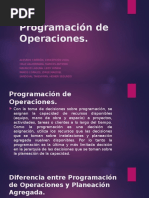 Programación de Operaciones