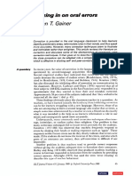 Clozing in On Oral Errors: Glenn T. Gainer