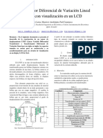 Transformador Diferencial de Variación Lineal LVDT Con Visualización en Un LCD