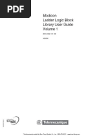 Modicon Ladder Logic Block Library User Guide Volume 1