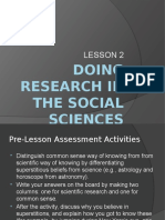 Lesson2 - Doing Research in The Social Sciences