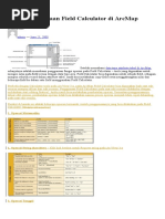 Dasar Penggunaan Field Calculator Di ArcMap