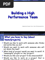 Building A High Performance Team