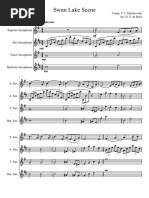 Swan Lake Scene For Saxophone Quartet SATB