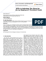 Effectiveness of Etfs in Indexing: The Mean For Equity Investments by Employees' Provident Funds in India