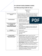 Part Vi: Daily Lesson Plans/Learning Guides Daily Lesson Plan/Learning Guide For Day 1