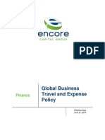 Global Business Travel and Expense Policy