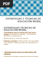 Estrategias y Técnicas de Educación Moral