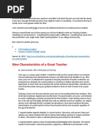 Characteristics of Great Teachers