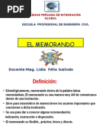 El Memorando e Informe Docente