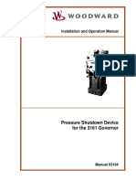 Installation and Operation Manual: Pressure Shutdown Device For The 3161 Governor