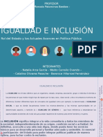 Igualdad e Inclusión - Trabajo Responsabilidad Social