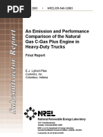 An Emission and Performance Comparison of The Natural Gas C-Gas Plus Engine in Heavy-Duty Trucks