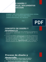 Etapa de Diseño y Desarrollo, Documentos de