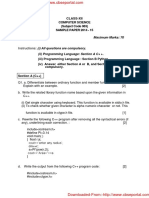 CBSE Class 12 Sample Papers of Computer Science 2014 15