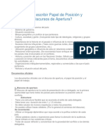 Como Escribir Papel y Discurso de Posición