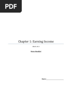 Chapter 1: Earning Income: Notes Booklet