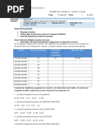 Prueba de Unidad 4 Octavo