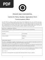 CPS Communications Officer Application