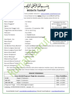 Format Biodata Taaruf 