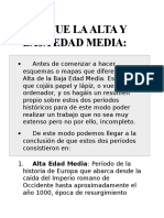 Qué Fue La Alta y Baja Edad Media