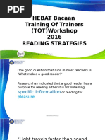 HEBAT Bacaan Training of Trainers (TOT) Workshop 2016 Reading Strategies