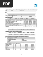 Knowledge Behaviour Questionaire Salt Eng