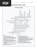 Crossword Puzzle-Stat Terms